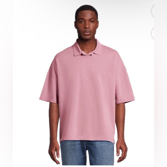 No Boundaries - 2 Polo Shirts - Oversize Fit Size X-LARGE Gray And Pink NWT - Picture 2 of 5